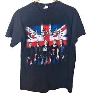 Official Def Leppard Rock Band 2015 Tour Shirt Black Size Medium